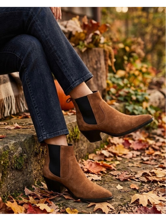 Everlane Shoes - Everlane Womans Boots Tan Brown Suede The Western Boot Ankle Southwest 6.5